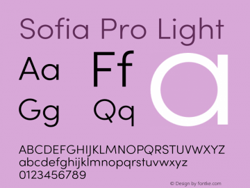 Sofia Pro Light Version 4.0图片样张