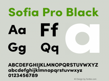 Sofia Pro Black Version 4.0图片样张