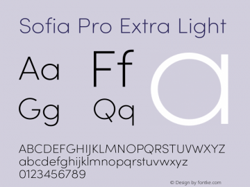 Sofia Pro Extra Light Version 4.0图片样张
