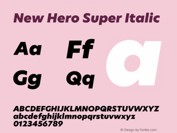 New Hero Super Italic Version 2.002图片样张