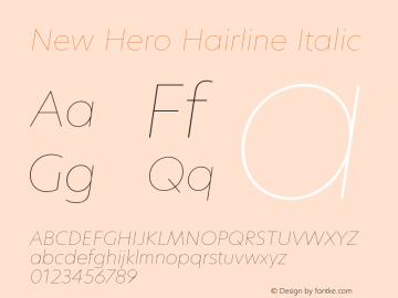 New Hero Hairline Italic Version 2.002图片样张