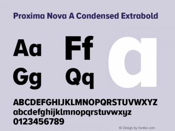 Proxima Nova A Cond Extrabold Version 3.018图片样张