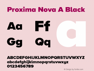 Proxima Nova A Black Version 3.018图片样张