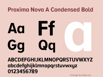 Proxima Nova A Cond Bold Version 3.018图片样张