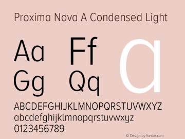 Proxima Nova A Cond Light Version 3.018图片样张