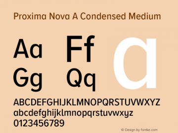 Proxima Nova A Cond Medium Version 3.018图片样张