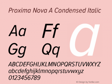 Proxima Nova A Cond It Version 3.018图片样张