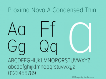 Proxima Nova A Cond Thin Version 3.018图片样张