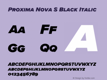 Proxima Nova S Black It Version 3.018图片样张