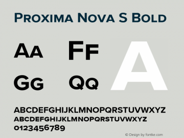 Proxima Nova S Bold Version 3.018图片样张