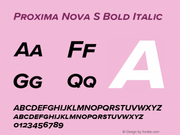 Proxima Nova S Bold It Version 3.018图片样张