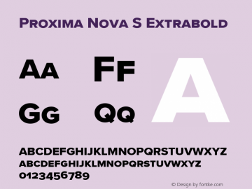 Proxima Nova S Extrabold Version 3.018图片样张