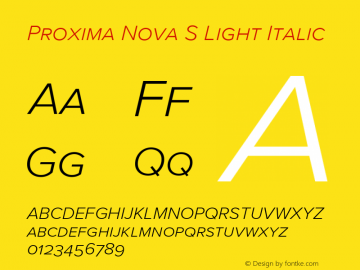 Proxima Nova S Light It Version 3.018图片样张