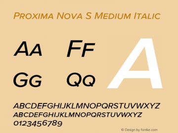 Proxima Nova S Medium It Version 3.018图片样张