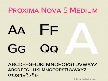 Proxima Nova S Medium Version 3.018图片样张