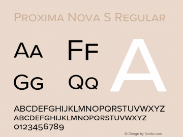 Proxima Nova S Version 3.018图片样张