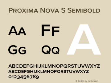 Proxima Nova S Semibold Version 3.018图片样张
