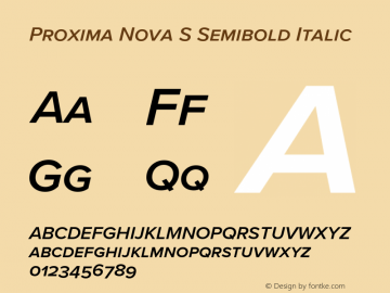 Proxima Nova S Semibold It Version 3.018图片样张