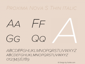Proxima Nova S Thin It Version 3.018图片样张