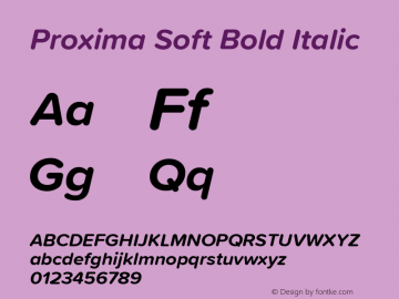 Proxima Soft Bold It Version 1.005图片样张