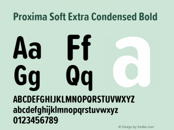 Proxima Soft ExCn Bold Version 1.005图片样张