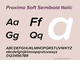 Proxima Soft Semibold It Version 1.005图片样张