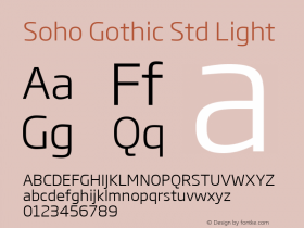 Soho Gothic Std Light Version 1.20图片样张