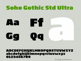 Soho Gothic Std Ultra Version 1.20图片样张