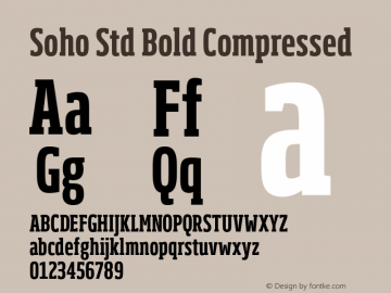SohoStd-BoldCompressed Version 1.100图片样张