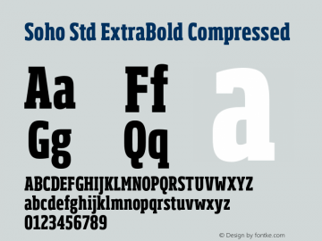 SohoStd-ExtraBoldCompressed Version 1.100图片样张