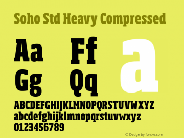 SohoStd-HeavyCompressed Version 1.100图片样张