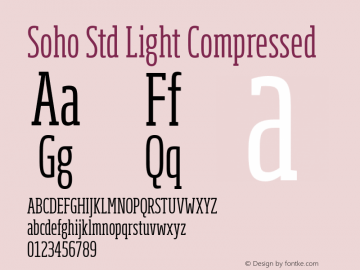 SohoStd-LightCompressed Version 1.100图片样张