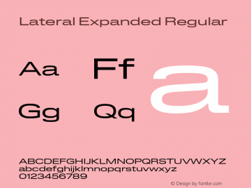 Lateral Expanded Regular Version 1.001;FEAKit 1.0图片样张