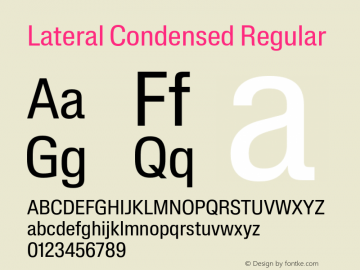 Lateral Condensed Regular Version 1.001;FEAKit 1.0图片样张