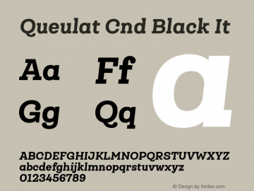 Queulat Cnd Black It Version 1.000;PS 001.000;hotconv 1.0.88;makeotf.lib2.5.64775图片样张