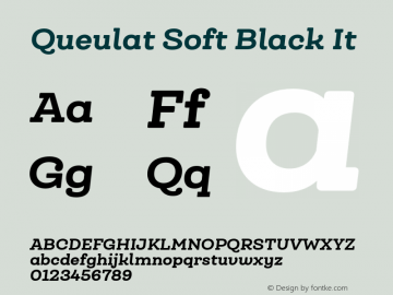 Queulat Soft Black It Version 1.000;PS 001.000;hotconv 1.0.88;makeotf.lib2.5.64775图片样张