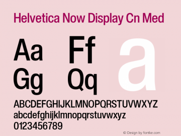 Helvetica Now Display Cn Med Version 2.00图片样张