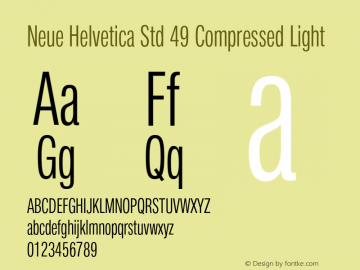Neue Helvetica Std 49 Cm Light Version 1.00, build 9, s3图片样张