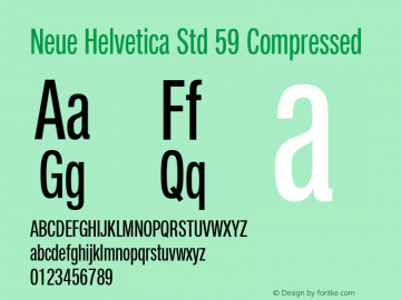 Neue Helvetica Std 59 Cm Version 1.00, build 9, s3图片样张