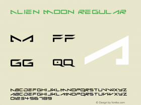 Alien Moon Version 1.00;November 12, 2021;FontCreator 12.0.0.2567 64-bit图片样张