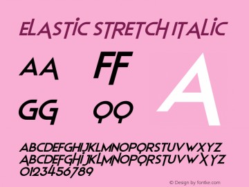 Elastic Stretch Font