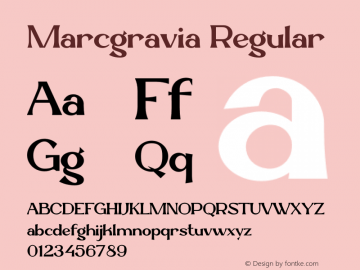 Marcgravia Version 1.012;Fontself Maker 3.5.7图片样张