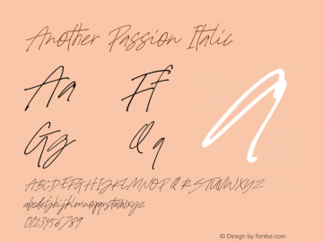 AnotherPassion-Italic 1.000图片样张