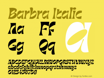 Barbra High Italic Version 1.000图片样张