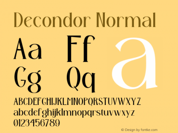 Decondor Normal Version 1.000;hotconv 1.0.109;makeotfexe 2.5.65596图片样张