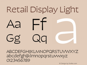 Retail Display Light Version 1.000;PS 0.0;hotconv 16.6.54;makeotf.lib2.5.65590图片样张