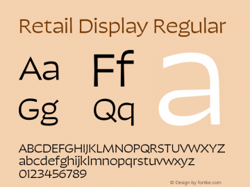 Retail Display Version 1.000;PS 0.0;hotconv 16.6.54;makeotf.lib2.5.65590图片样张