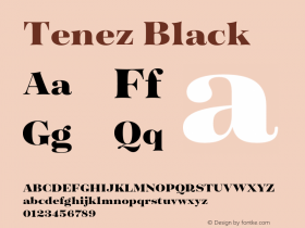 Tenez-Black Version 1.000;PS 001.000;hotconv 1.0.88;makeotf.lib2.5.64775图片样张