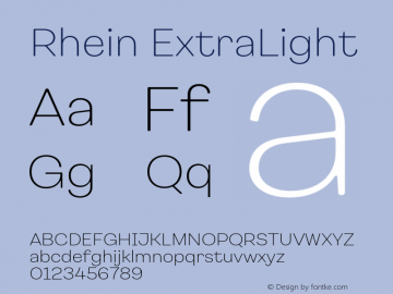 Rhein ExtraLight Version 1.000;FEAKit 1.0图片样张