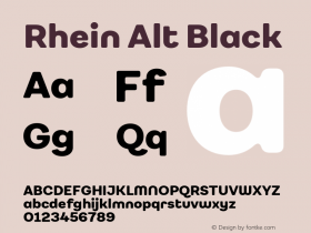 Rhein Alt Black Version 1.000;FEAKit 1.0图片样张